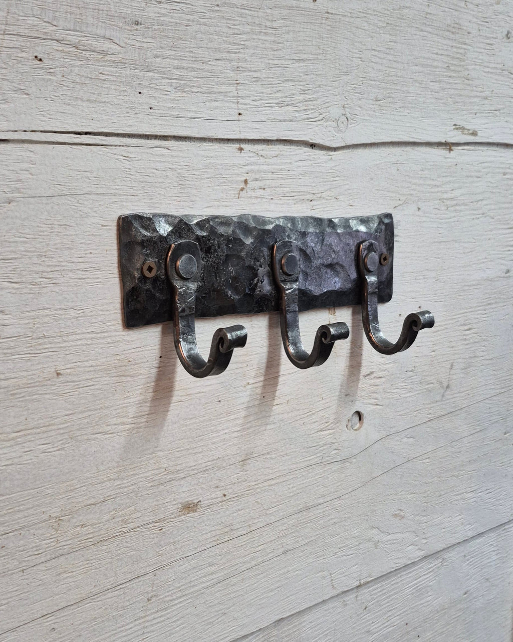 Hand Forged 3 Hook Wall Rack